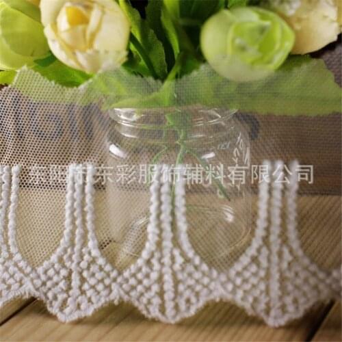 15yard* 7cm Embroidery Lace Ribbon Cotton Lace Fabric for DIY Sewing Handmade Crafts Wedding Decor Fashion Skirt Accessories