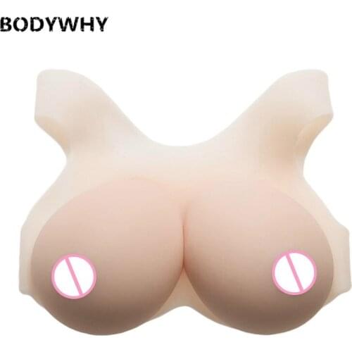 2400g Realistic White Silicone Breast Forms False Fake Boobs Shemale Transgender Crossdresser Drag Queen Transvestite