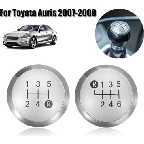 5/6 Speed For Toyota Auris 2007 2008 2009 Car Gear Lever Handball Chrome Gear Shift Knob Decorative Cap Cover Gear Shift Knob
