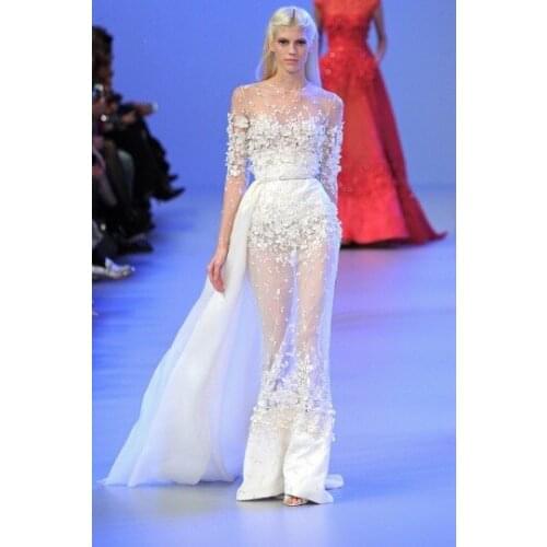 5yards/bag White embroidery lace three-dimensional flower fashion French cloth used for wedding dress stage CH97