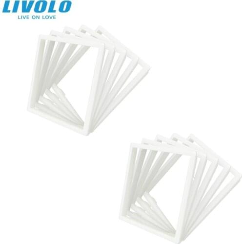 Livolo EU Standard Socket Accessory, Decorative Frame For Socket, One pack/5pcs ,White/Black Color