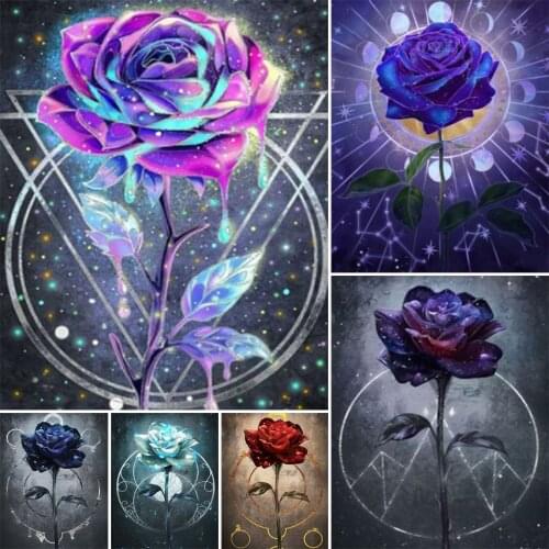 5D DIY Diamond Painting Rose Flower Rhinestone Picture Cross Stitch Kit Full Diamond Embroidery Mosaic Gift