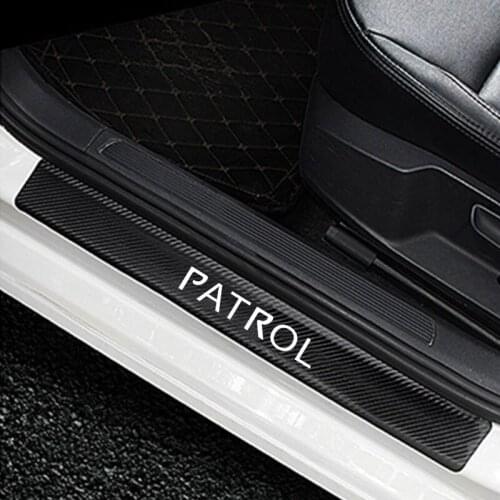 Car Stickers Styling Decal For Nissan Patrol Accessories Auto Sill Scuff Cover Car Threshold Sticker Vehicle Supplies 4Pcs