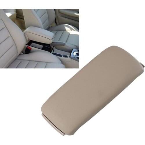Beige Leather Armrest Center Console Lid Cover For Audi A6 C5 01-06 A4 S4 (1pcs)