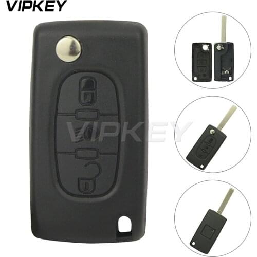 Remtekey CE0536 Flip remote key shell case for Citroen Peugeot VA2 3 button middle Light button