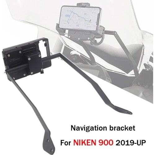 Black for YAMAHA NIKEN 900 NIKEN900 2019-UP 2020 Motorcycle Mobile Phone Navigation Bracket Support 12MM USB charging