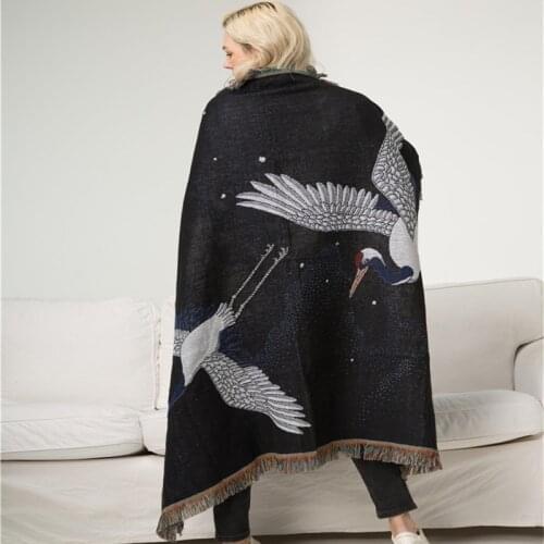 Black Throw Blanket Backrest Towel Decorative Wall Tapestry Sofa Covers Cobertor Dust Cover Air Conditioning Blankets For Bed