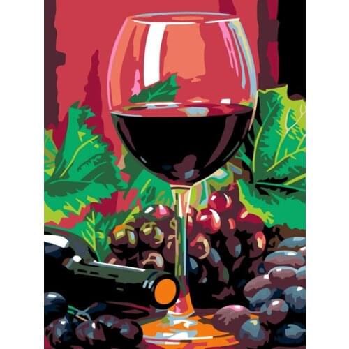 GATYZTORY Frame Diy Painting By Numbers Wine Fruit Classical Wall Art Picture Unique Gift Acrylic Paint By Numbers Home Arts