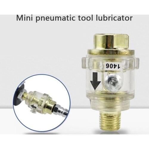 In-Line 1/4" Air Compressor Tool Mini Oiler Lubricator In Line Oil Lubrication