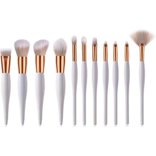 1pc White Gold Makeup Brush Large Soft Beauty Powder Big Blush Flame Brush Foundation Cosmetic Brushes Cosmetic Tool