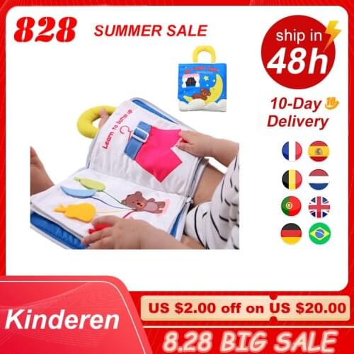 Baby Cloth Soft Book Washable 3D Parent-Children Interactive My First Book Practice Hand Early Learning Educational Quite Books