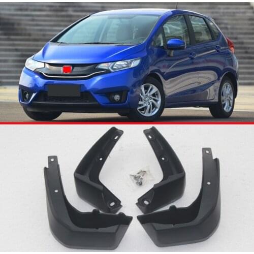 Set Molded Mud Flaps For Honda Fit / Jazz 2014 2015 2016 2017 Mudflaps Splash Guards Front Rear Mud Flap Mudguards Fender