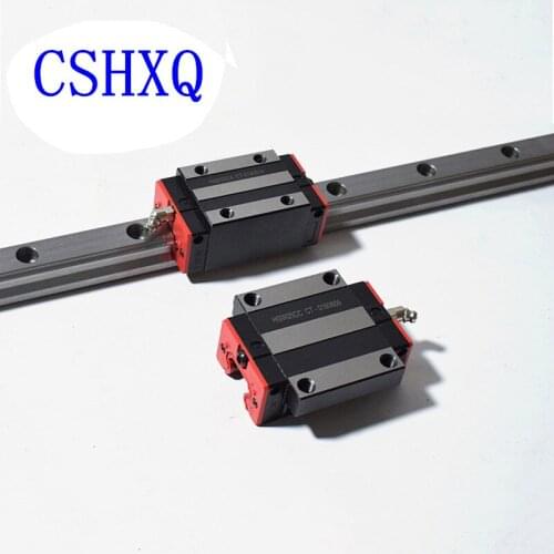 2 PCS Linear Guides HGR15/HGR20/HGR30 with 4 PCS Square Type Carriage Bearing Block HGH2...CA/HGW...CC For CNC Parts