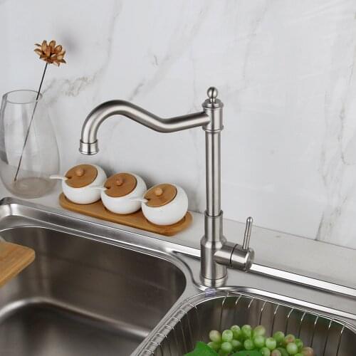 Monite Nickel Brushed Bathroom Basin Faucet Mixer Tap Hot And Cold Water Mixer Tap Bathroom Sink Faucet Tap Deck Mounted Faucet