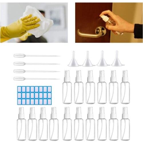 60ml 16x Empty Spray Bottle for Travel Home Refillable Bottles Reusable