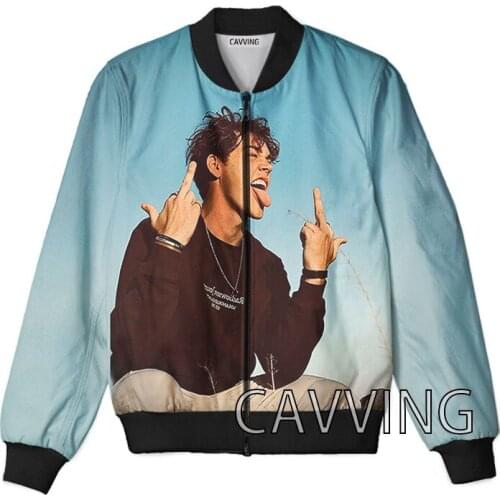 CAVVING 3D Printed Noah Beck Zipper Bomber Jackets Men Overcoat Mens Coat Zip Up Jackets for Women/Men