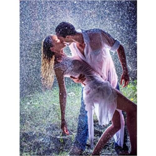 Diy Diamond Painting Dance In Rain Diamond Cross Stitch Crystal Square Diamond Mosaic Sets Full Diamond Embroidery Patchwork