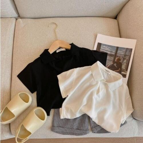 2021 new arrival girls boys summer short sleeve casual cotton kids t-shirt