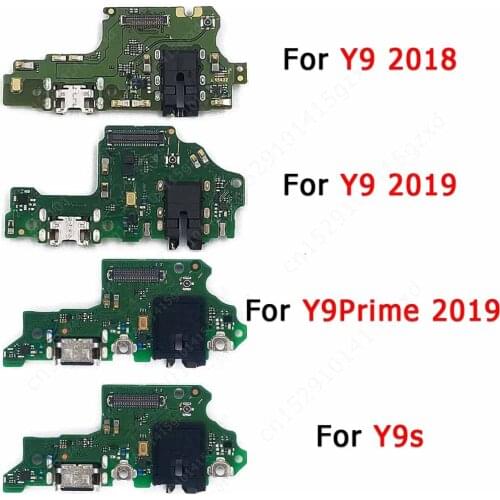 Original Charging Port For Huawei Y9s Y9 Prime 2019 2018 Charge Board Flex Cable Usb Connector Plate Pcb Dock Repair Spare Parts