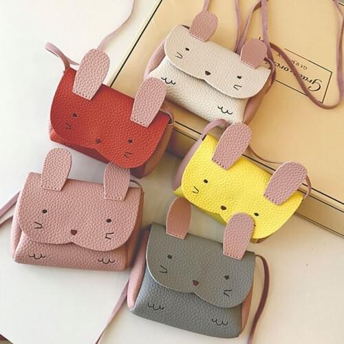 Rabbit Plush Backpack Kid Girls Children Cute Rabbit mini small Wallet Coin Shoulder Messenger Bag