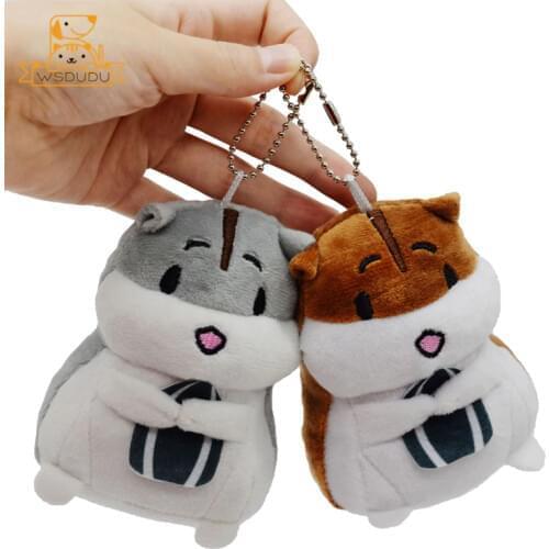 Cute Hamster Sunflower Seeds Plush Pendant Cartoon Animals Dolls Kawaii Keychain Stuffed Figures Toys Soft Gift For Children Bag