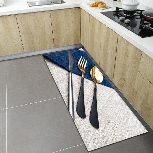 Modern Kitchen Mat Home Bedroom Bathroom Entrance Doormat Children Bedside Floor Décor Hallway Carpet Anti-Slip Balcony Rugs