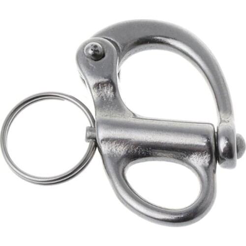 316 Stainless Steel Rigging Sailing Fixed Bail Snap Shackle Fixed Eye Snap Hook Sailboat Sailing Boat Yacht Outdoor Living G32E