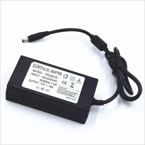 100-240Vac input ,6V 10A 60W power adapter,5.5*2.5 ,5.5*2.1 port CE FCC transformer,led power supply with AU/US/EU/UK Plug