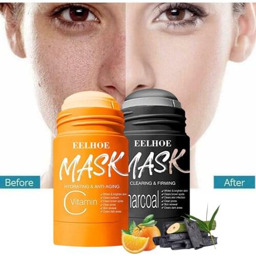 Vitamin C Blackhead Remover Mask Skin Care Bamboo Charcoal Against Black Dots Cleansing for All Skin Types 40g Solid mask