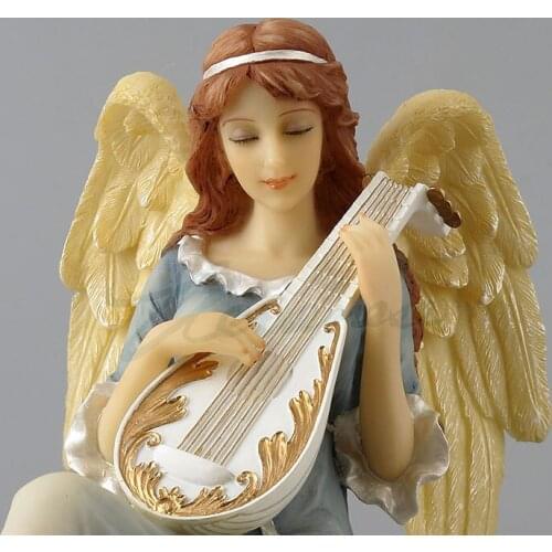 Weroni creative design Angels play the lyre Beautiful birthday gift Home Factory Statue Figure sculpture