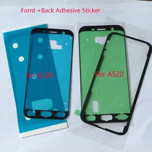 10Sets/Lot Front LCD Frame+Battery Back Cover Adhesive Sticker Glue Tape For Samsung Galaxy A320 A520 A720 A3 A5 A7 2017