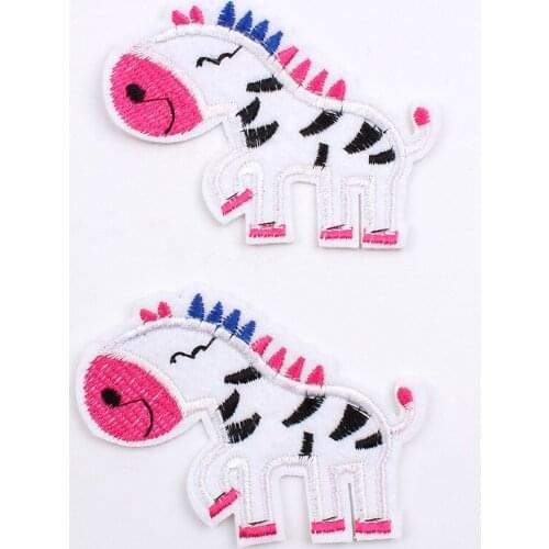 10pcs/lot Pink Series Cartoon Unicorn Embroidery Patch Cute Horse Diy Iron On Patches Clothes Badge Applique Decoration Apparel