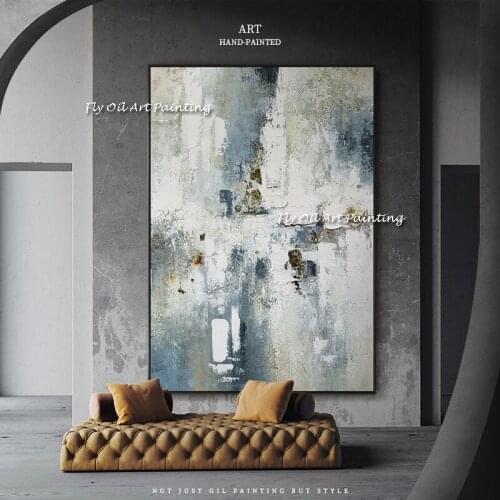 100% Hand Painted Oil paintings On Canvas Large Size Modern Abstract Art Poster Golden Wall Picture For Living Room Home Decor