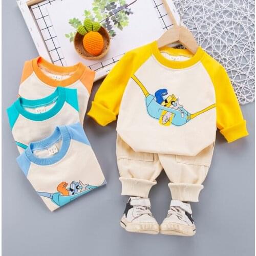 Spring Autumn Baby Boys Clothing Sets Cartoon Shark Cotton Toddler Girls Long Sleeve Shirt+Pants 2pc Suit Kids Tracksuit Clothes