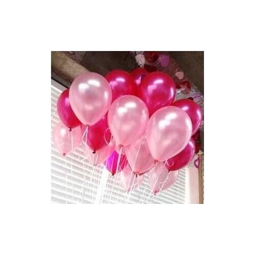 25 pcs Metallic Pearlescent (Fuchsia-Candy Pink) Mixed Balloon With Helium Flying party material