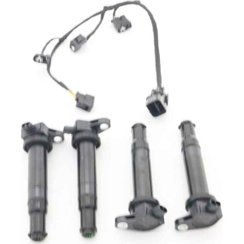 4 pcs + cable) Ignition Coil For Accent Rio L4 1.6 UF499 2730126640 Engine Ignition Coil 2730126640