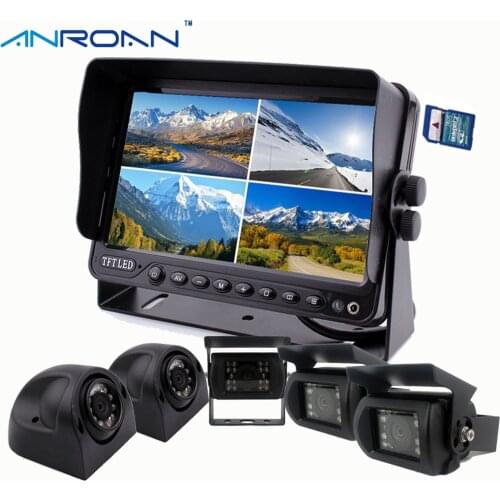 9" TFT-LCD Monitor With DVR Video Recorder Vehicle Safety System Car Rear View Backup Camera Kit