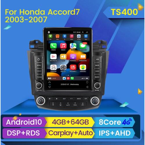 9.7" Tesla Screen Android Car Radio Multimedia Player for Honda Accord 7 2003-2007 Car Audio Stereo Gps Navigation Unit with 4G