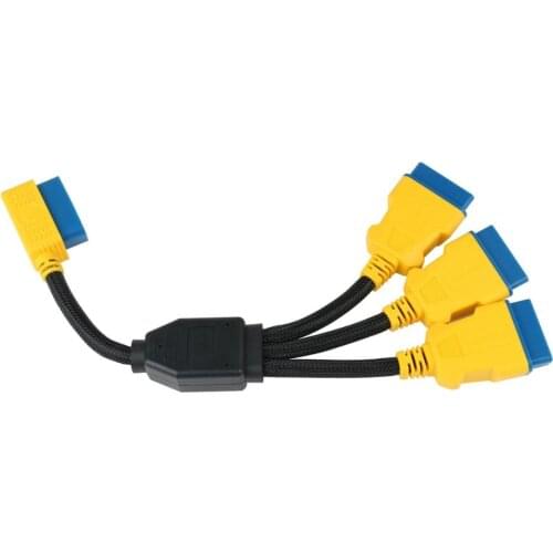 AUTOOL 35CM car Splitter Cable OBD2 Extend Cables Adapter 1 to 3 Converter 16pin OBDII Male to Female Extension Cord Connection