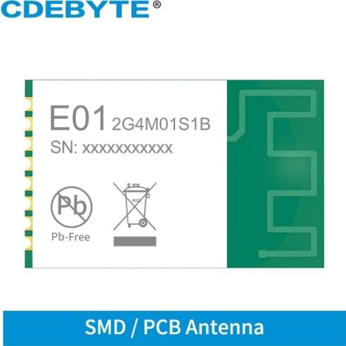 Wireless Module E01-2G4M01S1B 2.4GHz 5dbm SMD SPI Module with PCB antenna FCC CE RoHS certification Small size iot transceiver