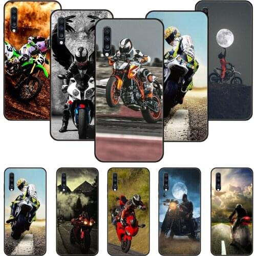 Phone Case For Samsung Galaxy A 50 51 71 70 7 5 10 20 30 40 41 21 S E Black Cover Prime Fashion Moto Cross Motorcycle Sports