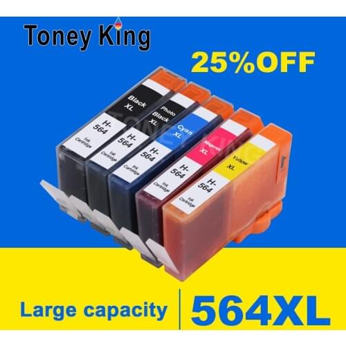 5 Color for HP 564 Ink Cartridge for HP 564XL Cartridges Photosmart D7560 B8550 C6324 D5400 C309a C310a C310b C310c Printers