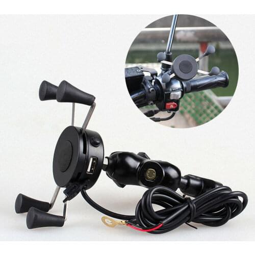 360 Rotation X Grip Mount Mobile Phone Holder Fit For Motorcycle Bicycle MTB Bike Motorbike Handlebar