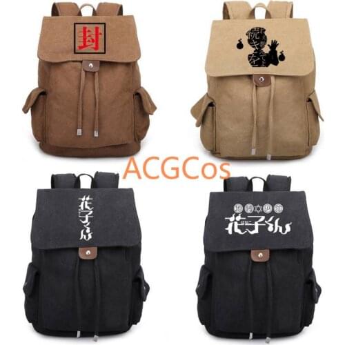 Anime Toilet-bound Jibaku Shounen Hanako Kun Cosplay Canvas Backpack Student School Shoulder Bag Laptop Travel Rucksack Gift