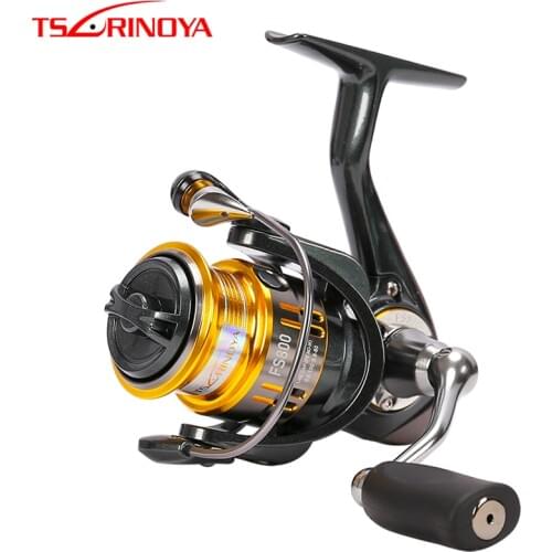 TSURINOYA UL Fishing Reel FS 800 1000 2000 3000 5.2:1 9+1BB Trout Freshwater Saltwater Spinning Fishing Lure Reel