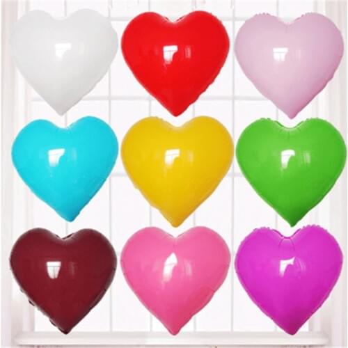 3 Pcs Heart Shaped Wedding Balloon 18 Inch Aluminum Foil Balloon Pearl Party Balloon Party Child Children Toy Wedding Balloon