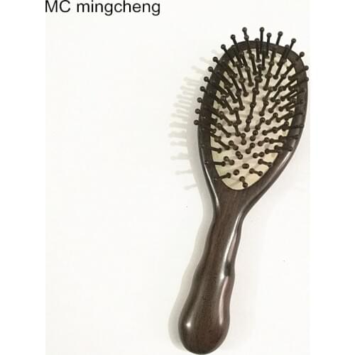 MC New Massage Wooden Comb Ebony Black Sandalwood Hair Vent Hair Brush Brushes Hair Care and Beauty SPA Massager Combs Wholesale