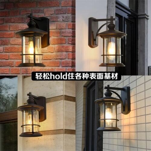 American Posting Box Shade Wall Lamps Waterproof Outdoor Loft Sconce Wall Lights Garden Balcony Aisle Wall Villa Shop Lighting