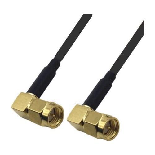 SMA Male to SMA Male right angle RF pigtail RG174 Jumper cable