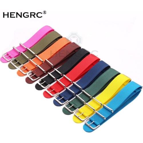 Watchband 18mm 20mm 22mm 24mm 10 Colors Women Men Sport Canvas Nato Nylon Watch Strap Silver Buckle Bracelet Watch Accessories